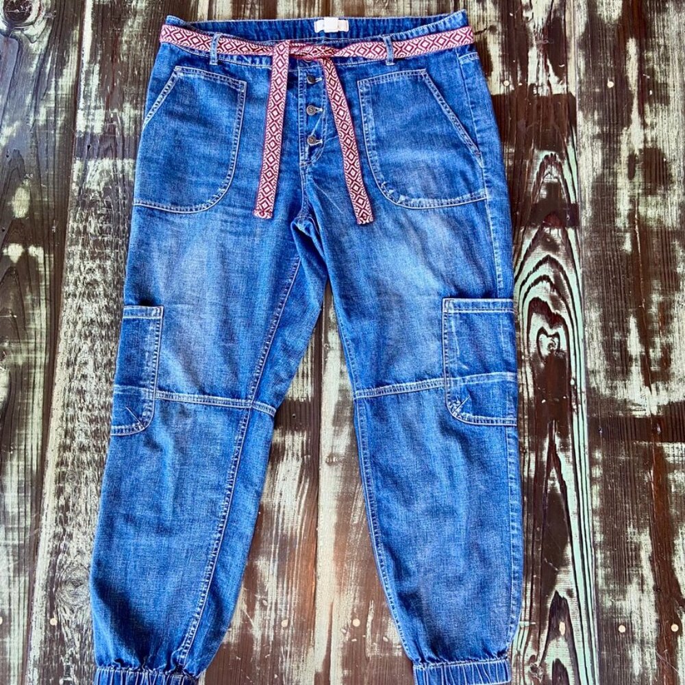 Sundance Thin Denim Joggers, Sz 12
